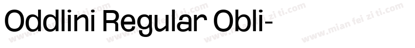 Oddlini Regular Obli字体转换